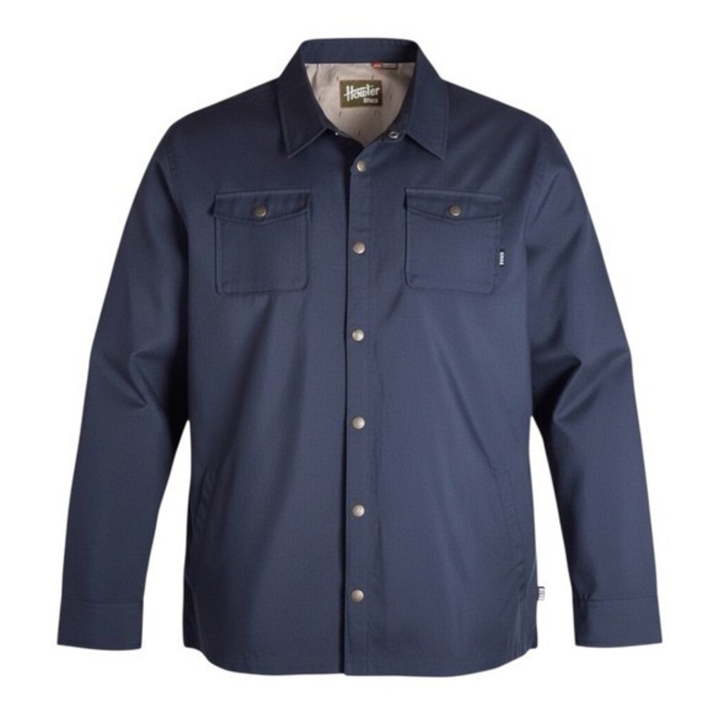 Howler Brothers Lined Shirt‎ Jacket XXL Navy Snap Front Utility Overshirt